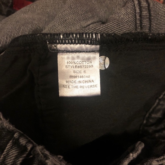 Signature8 - Grey Distressed Denim Mini Skirt S - Picture 4 of 4